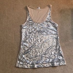 Sequined Express New Years tank top